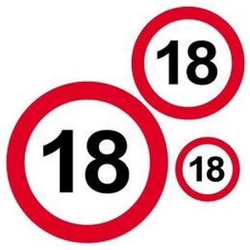 Matrica - Sebességkorlátozó 18-as, 8db