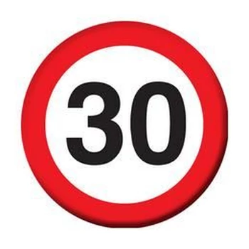 Kitűző - Sebességkorlátozós, 30-as