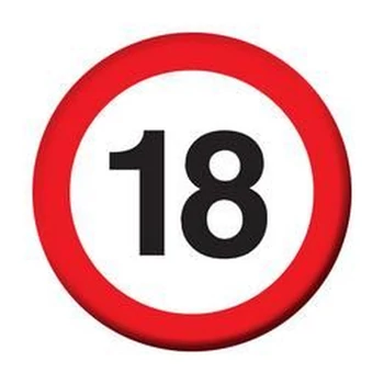 Kitűző - Sebességkorlátozós, 18-as