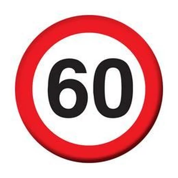 Kitűző - Sebességkorlátozós, 60-as