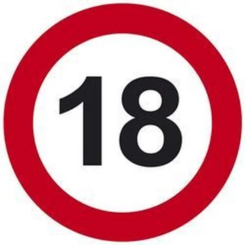 Sebességkorlátozós tábla - 18-as, 40 cm