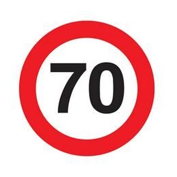 Sebességkorlátozós tábla - 70-es, 40cm