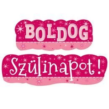 Banner - Boldog szülinapot, Rózsaszín, 148x27cm