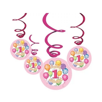 Spirálos lógó - 1. Szülinapra, Lufis, Rózsaszín