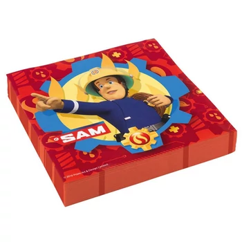 Tűzoltó Sam - Szalvéta, 33 cm x 33 cm, 20 db-os