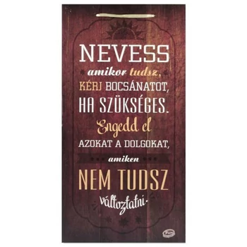 Falikép tábla - Nevess amikor tudsz 26x50cm