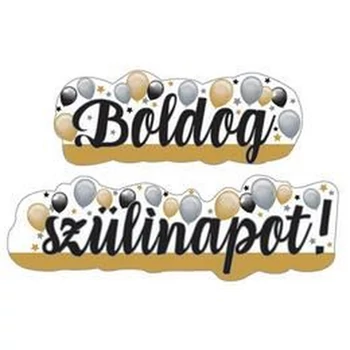 Elegáns Banner - Boldog Szülinapot! Léggömbös