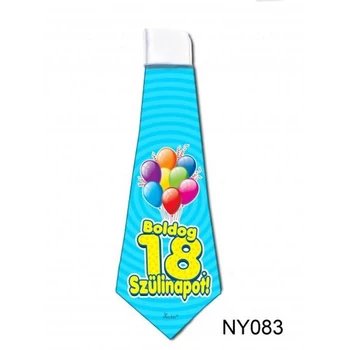 Nyakkendő - Kék lufis - Boldog 18. szülinapot