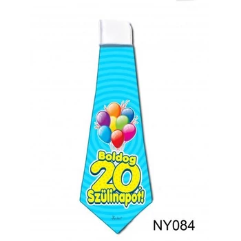 Nyakkendő - Kék lufis - Boldog 20. szülinapot