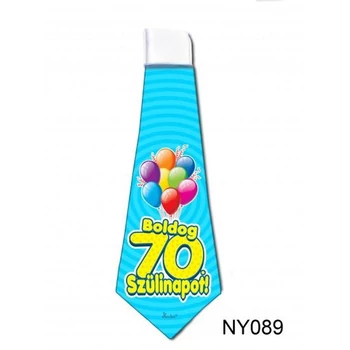 Nyakkendő - Kék lufis - Boldog 70. szülinapot