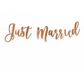 Just Married Rose gold színben - Banner