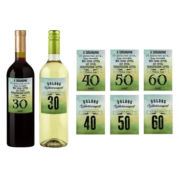 Üvegcímke - 60. Születésnapra, A szülinapok jó alkalmak -