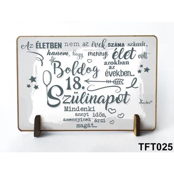 Kis fa tábla - Boldog 18. Szülinapot