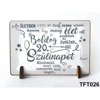 Kis fa tábla - Boldog 20. Szülinapot