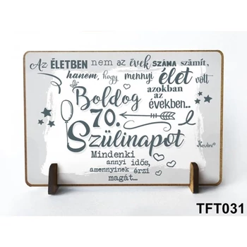 Kis fa tábla - Boldog 70. Szülinapot