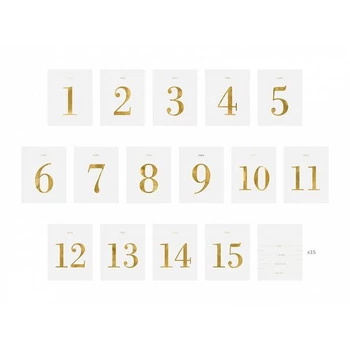 Asztalszámozó címke - öntapadós papírból