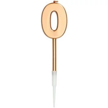 0. számú gyertya bronz metálfényű