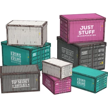 Ajándékdoboz 8 választható méretben - Konténer mintás