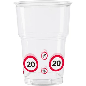 Műanyagpohár - Sebességkorlátozós, 20-as, 10db