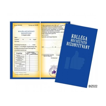 Bizonyítvány - Kolléga búcsúztató