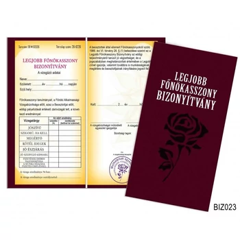 Bizonyítvány - Legjobb Főnökasszony