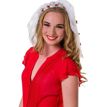 Tiara - Fátylas Rózsákkal