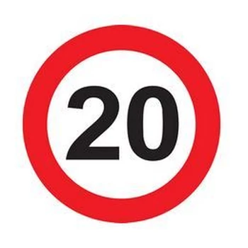 Sebességkorlátozó Tábla - 20-as, 40cm