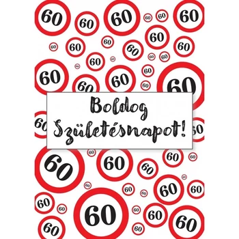 Üvegcímke - 60. Születésnapi Üvegcímke Sebességkorlátozós 2 Db-Os