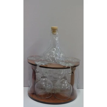 Kínáló szett - 4 db boros pohárral