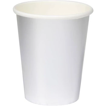 Papírpohár - Ezüst króm, 8db