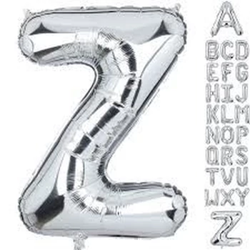 Fólia lufi - Nagy Ezüst "Z" Betű 40"-es
