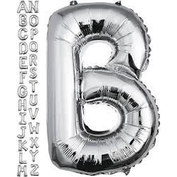 Fólia lufi - Nagy Ezüst "B" Betű 40"-es