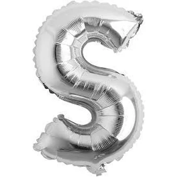 Fólia lufi - Nagy Ezüst "S" Betű 40"-es