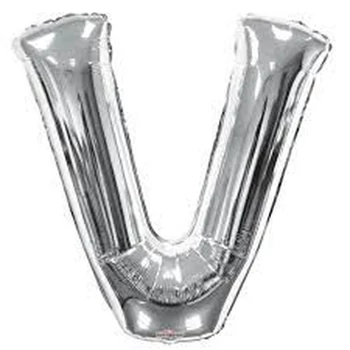 Fólia lufi - Nagy Ezüst "V" Betű 40"-es