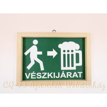 Fa tábla - Vészkijárat