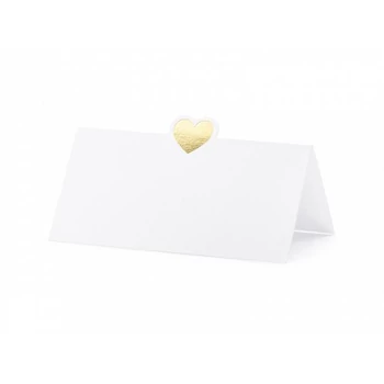 Ültetőkártya - Szíves, arany 10db/cs