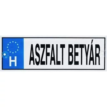 Rendszámtábla - Aszfaltbetyár