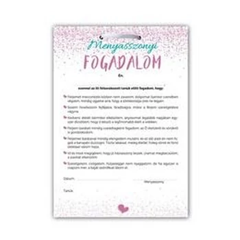 Ajándék Tábla - Menyasszonyi Fogadalom