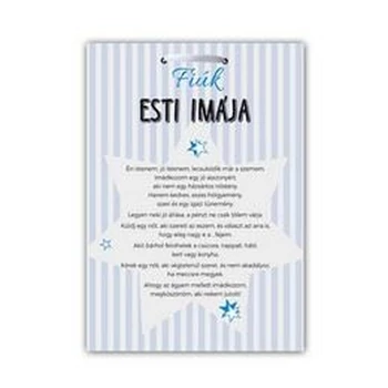 Ajándék Tábla - Fiúk Esti Imája