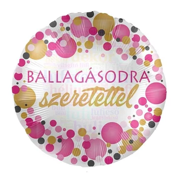 17 inch-es Ballagásodra Szeretettel! Fólia Lufi