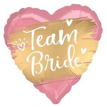 18 inch-es Gold Team Bride Szív Fólia Lufi Lánybúcsúra