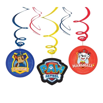 Mancs Őrjárat - Paw Patrol 2018 Spirális Függő Dekoráció - 6 db-os