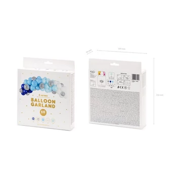 Léggömb Girland, kék színben