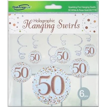 Lógó dekoráció - Rosegold/fehér , 50-es