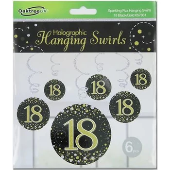 Lógó dekoráció - Fekete/Arany, 18-as