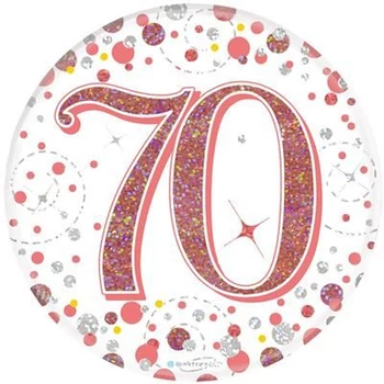 Kitűző - Rosegold/Fehér, 70-es