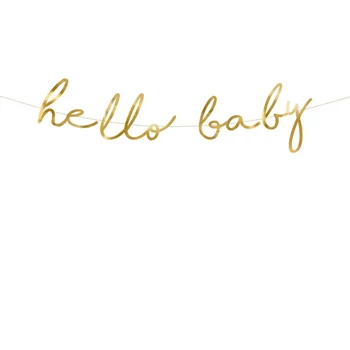 Banner Little Star - Hello Baby, arany, 18x70cm
