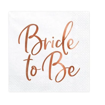 Szalvéta - Bride to be- felirattal Rose Gold