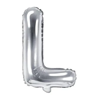 Fólia lufi - 14˝-es Ezüst - L -