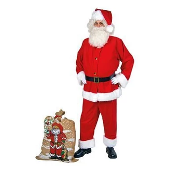 Mikulás ruha nadrággal és kabáttal bársony anyagból
